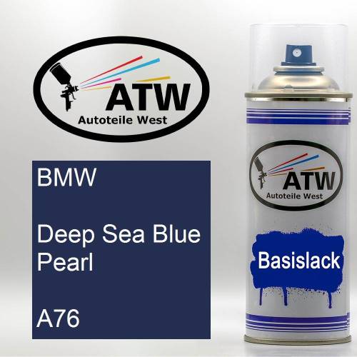 BMW, Deep Sea Blue Pearl, A76: 400ml Sprühdose, von ATW Autoteile West.